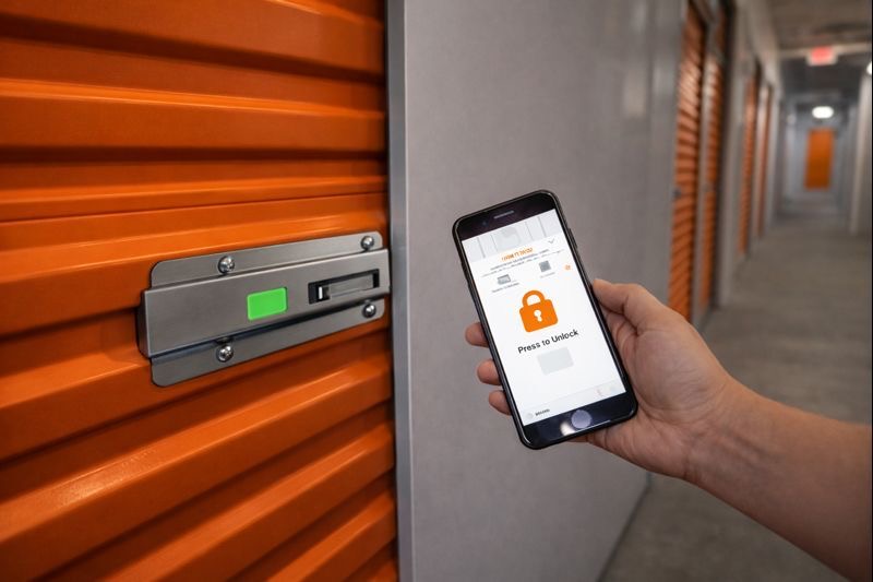 Urban Stash smart lock access for a storage unit
